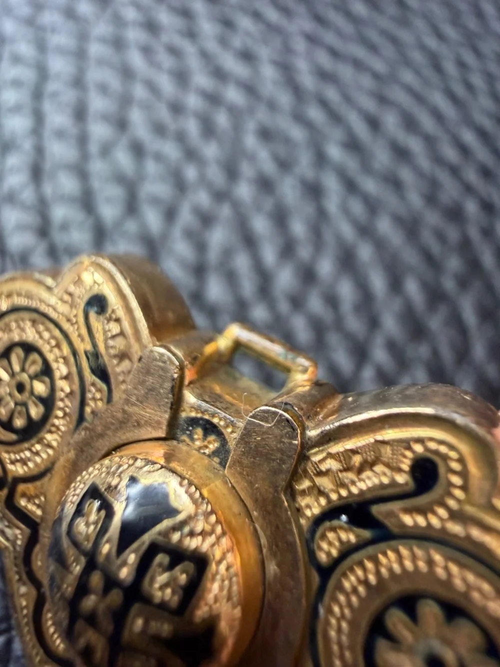 ORNATE Antique Victorian Edwardian Gold Filled Etched Pin Brooch C Clasp 1.25